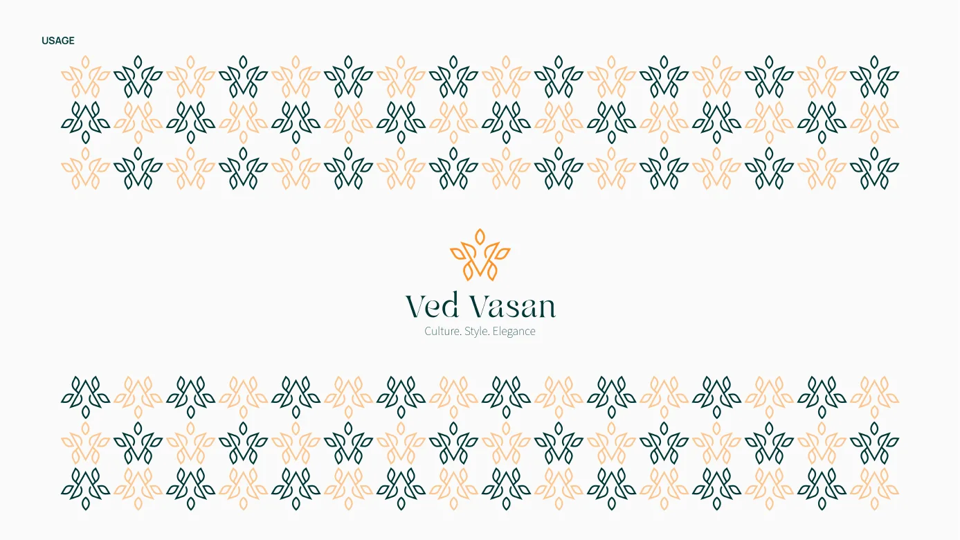 Pattern used as borders above and below the logo